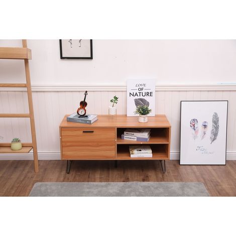 Table basse design bois et métal Oleana (1/3)