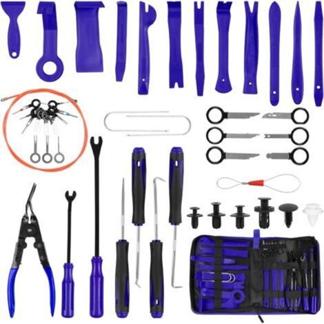 143-teiliges Werkzeugset zum Entfernen von Autoverkleidungen mit Clips, für Autoinnenausstattung, Türverkleidungen, Reparaturwerkzeuge für Verkleidungen, Reparaturwerkzeuge (Blau)