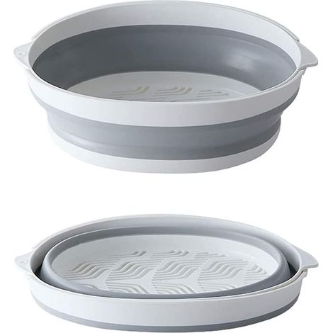 Passoire Pliable - Set 2-en-1 avec Bol Récupérateur - En Silicone Alimentaire - Pour Égoutter Pâtes, Légumes et Fruits - 1 Pièce (1/5)