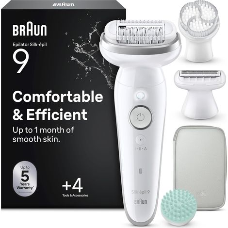 Epilateur Electrique Femme Silk Epil 9 SkinSpa 9-080, Argent (1/5)