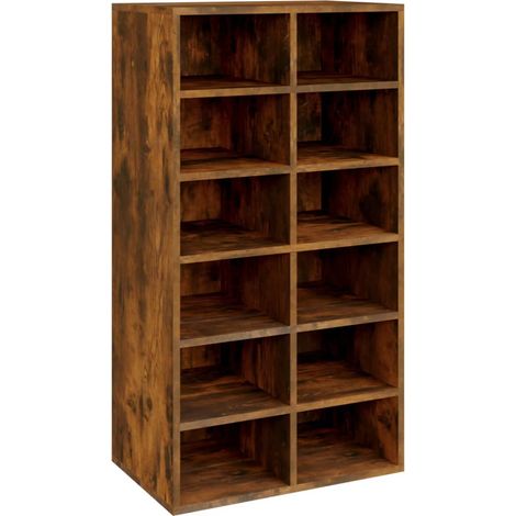 Maison Exclusive - Scarpiera Rovere Fumo 54x34x100,5 cm in Legno Multistrato