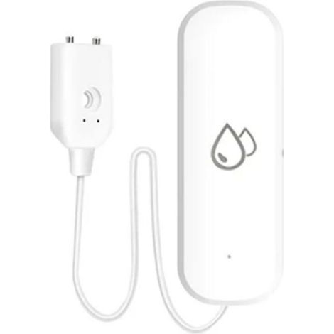 Capteur D'eau Wifi - Détection De Fuite Et D'inondation En Temps Réel - Fonctionne Avec Application Mobile - Alerte Push Sur Smartphone - Pile Incluse - 1 Pièce