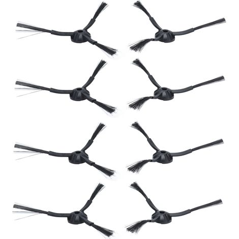Lot de 8 brosses latérales de rechange pour aspirateur robot, pour la maison ou l'hôtel. (1/5)
