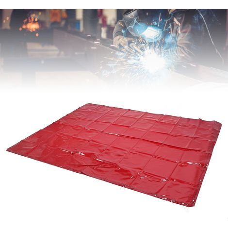 Rideau de soudage de 5,71 x 7,68 pi, écran de soudage suspendu, écran de protection de soudage en vinyle ignifugé avec protection UV de classe 6 et trous de suspension, portable, convient à une utilis (1/5)