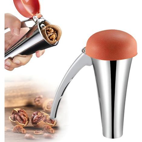 Casse-noix en alliage d'aluminium — Casse-noix sans effort avec couvercle, antidérapant — Adapté aux noix, amandes, noisettes, pistaches et noix de pécan. (1/5)