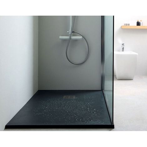 Piatto doccia 90x140 Marmo Resina Slim H3 Tamanaco Antracite