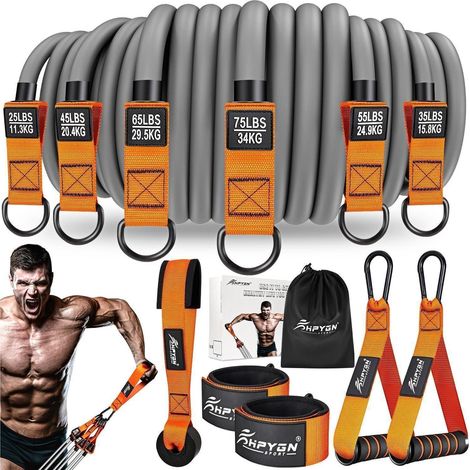 HTD Resistance Bands Widerstandsbänder Set 300lbs Fitnessbänder Expander Tube (1/5)
