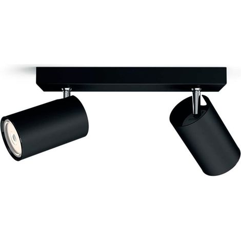 Philips Kosipo Aufbauspot mit 2 Lichtpunkten (Schwarz) - GU10 Fassung (1/2)