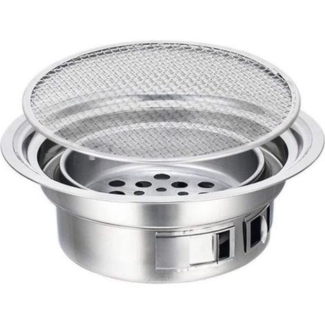 1 ensemble de four churrasco portable coréen en acier inoxydable pour jardin et cuisine extérieure (1/5)
