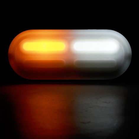Set aus 4 LED-Blinkleuchten 12-24 V mit 20 LEDs für LKWs und PKWs, ultradünn, mit Blinkfunktion, Signal- und Warnlicht (gelbes und weißes Licht). (1/4)