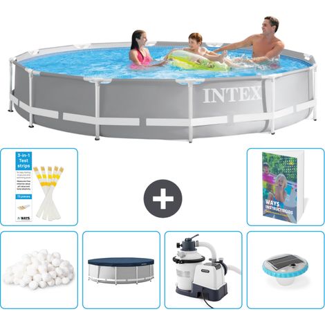 Prism Frame Pool Rund - 366x76 cm - 7-teilig S105