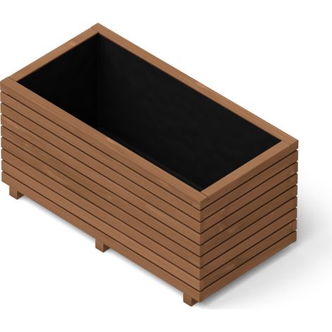 Upyard Pflanzkübel TerraBox Low Holz 100 x 50 cm natur inkl. Einlage (1/3)