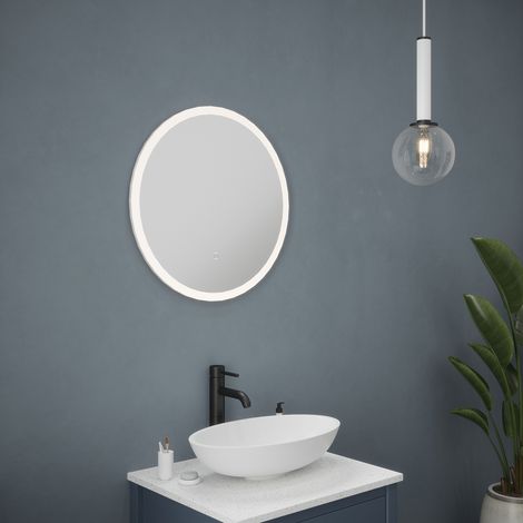 Oslo LED Mirror - 600 x 24mm IP44 Rated Diffused Border Natural White 4000K Demister (1/5)