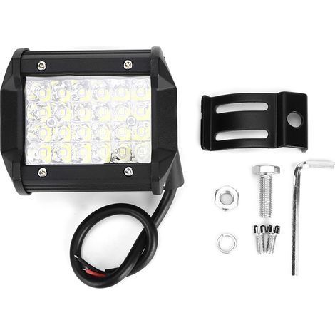 Feu de travail LED 24 LED 4 rangées 72W IP67 étanche Projecteur auto 4x4 Camion 4 roues motrices Strobe (1/5)
