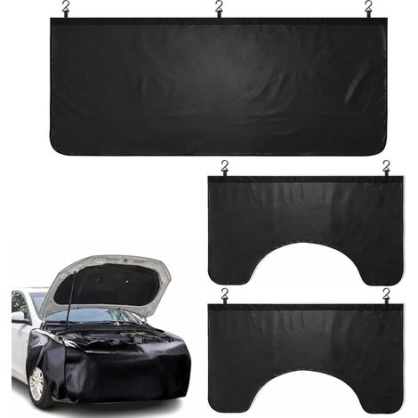 Tapis de Protection D'aile, 3 Pièce Automobile Couverture Magnétique étanche avec Crochets Tapis Mécanicien Protection Aile Voiture Fender de Voiture Lot, pour Voitures ou SUVs (1/5)