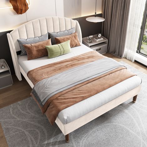 letto letto matrimoniale 160x200 imbottito velluto OKMYHOME