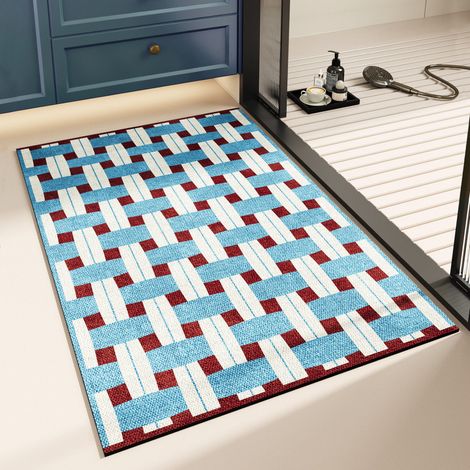 Tapis rectangulaire en terre de diatomées 50×80 cm, tapis absorbant pour entrée et salle de bain