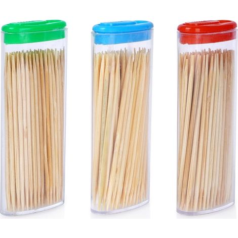 Stuzzicadenti in bambù per snack, tartine, bastoncini 3x80 pezzi (1/5)