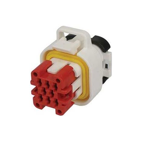 Connettore AmpSeal maschio porta femmina 8 vie bianco