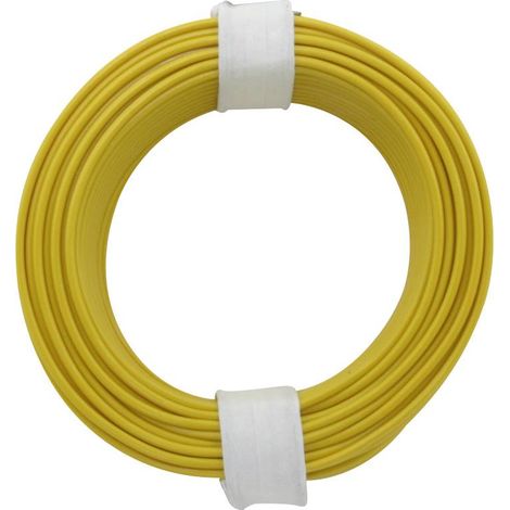 Fil de câblage Donau Elektronik 118-3 1 x 0.14 mm² jaune 10 m Y067401