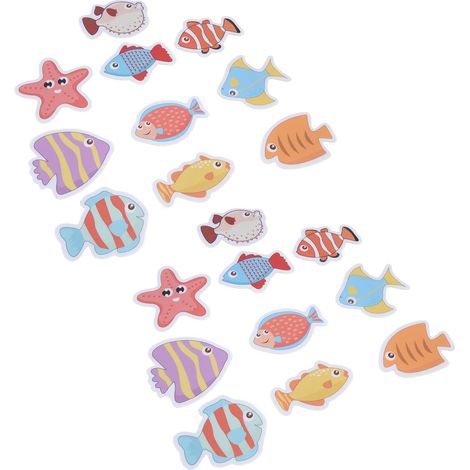 Sets of Non-Slip Bath Stickers, Colorful Fish Matte Design, Self-Adhesive Anti-Mold PVC, Safe for Bath Time, Fun Baby Shower Gift (1/5)