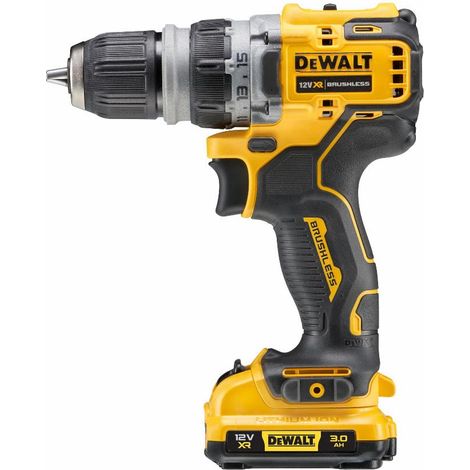 Dewalt – Perceuse visseuse à têtes multiples 12V 3Ah Li-Ion – Moteur Brushless – 2 batteries 3Ah – Couple 57.5Nm pour perçage bois et métal (1/10)