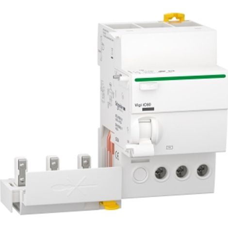 Bloque diferencial QUICK 3P 40A 300mA AC, IP20, 400V, montaje en carril DIN.