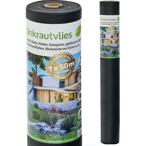 Toile de paillage 50x1m Film de jardin couverture polaire contre les mauvaises herbes resistant (1/5)