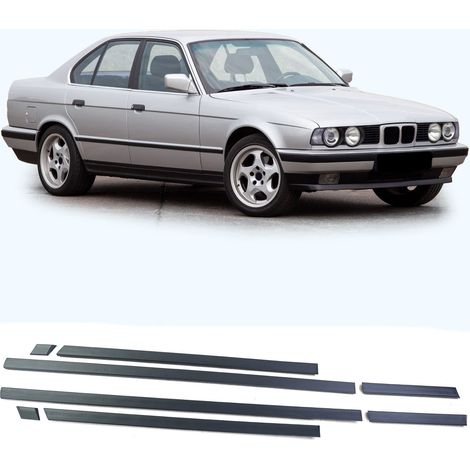 Baguettes décoratives voiture - pour BMW série 5 E34 berline/break 1988-1996 - 8 pièces - noir (1/5)