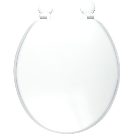 Abattant wc Woody Paramount avec charnières plastiques, Wirquin 21230001, blanc (1/5)