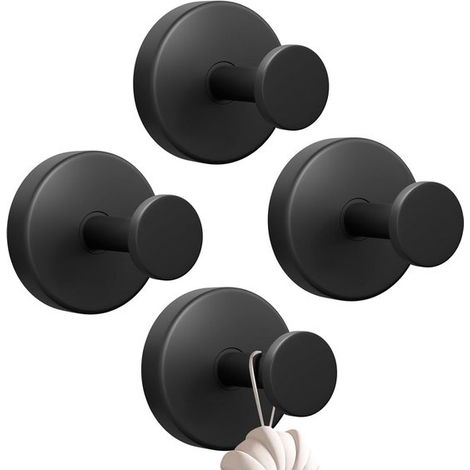 Set di 4 robusti ganci a ventosa per appendere oggetti senza bisogno di forare, portata massima 5 kg. (1/5)