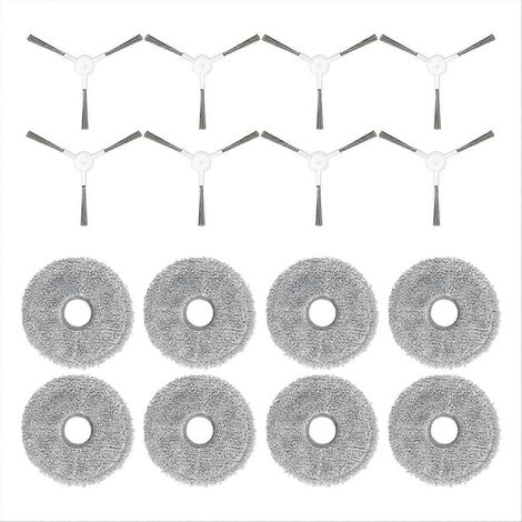 Accessoires pour aspirateur robot Xiaomi S10+ Plus B105 / S20+ Plus : brosse latérale et chiffon de nettoyage (1/5)