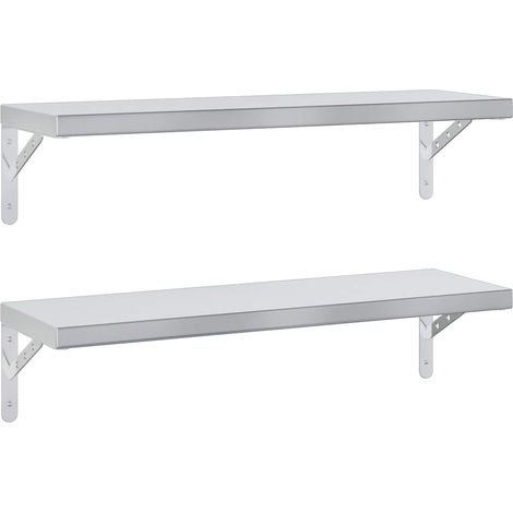 Maison Exclusive - Wandregale 2 Stk. 75x23,5 cm Silbern Edelstahl