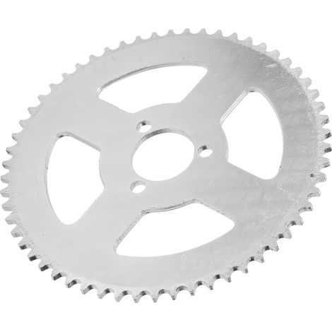 Pignon en acier blanc T8F 58T, 3 trous, pédalier 29mm pour mini moto 47/49cc, quad et kart (1/5)