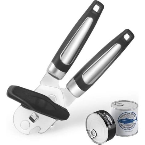 Ouvre-Boîte Manuel,Professionnel Ouvre Boite Manuel,Ouvre-Bouteille avec Poignée Antidérapante et Bouton de Rotation Ergonomique (1/4)