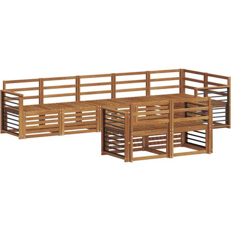 Sofa Sets 8 pcs Natural Solid Acacia Wood vidaXL (1/5)