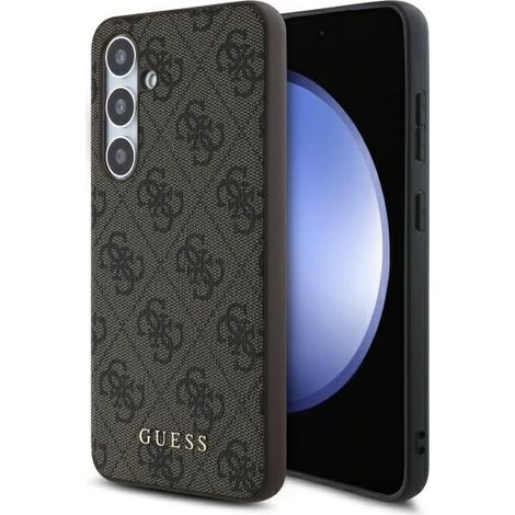 Guess GUHCS24FEG4GFBR S24 FE S721 braun/braun Hartschalenkoffer 4G Metall Gold Logo (1/5)