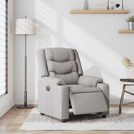 Maison Exclusive - Poltrona Elettrica Reclinabile Grigio Nuvola in Tessuto