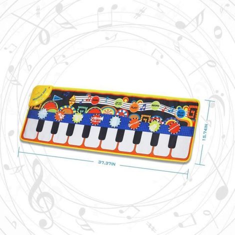 Tapis de Piano pour Éducation Précoce Enfants de 3 à 8 Ans,Tapis de Musique Danse Jouet Tapis de Jeux avec 5 Modes et 8 Instruments (1/4)