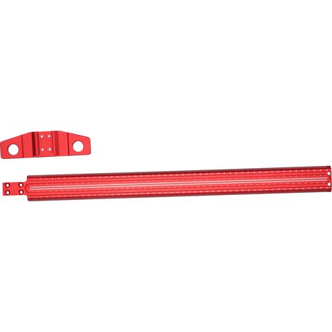 Règle en équerre aluminium 500mm, traçeur bois amovible, outil de menuiserie, encadrement d'art, dessin technique, gabarit de mesure précis. (1/5)