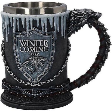 Mug Game of Thrones. gobelet en acier inoxydable et résine 3D. pichet à bière. tasse à café ou à vin.