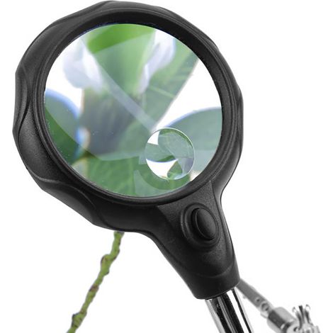 Loupe de bureau pour le soudage et la réparation de supports LED, avec pince auxiliaire (1/5)