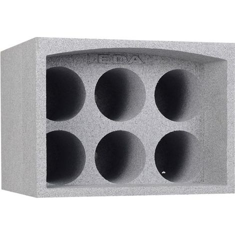EDA – Casier à bouteilles empilable 6 bouteilles – En polystyrène expansé – Résistant à l'humidité et aux odeurs – Dimensions 33.5 x 29.5 x 25cm
