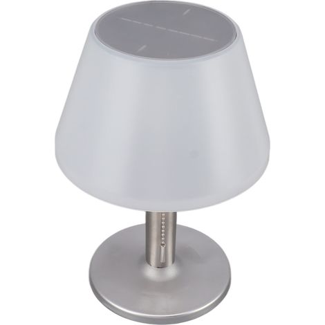 Lampe de table solaire LED étanche à 3 niveaux d'intensité réglable pour la maison, l'extérieur et le jardin. (1/5)