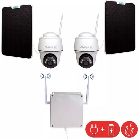 Contrôleur 4G (aimanté avec batterie) + 2 caméras motorisées solaires 4K / Détection intelligente + Cartes SD (UltraCAM) (1/5)