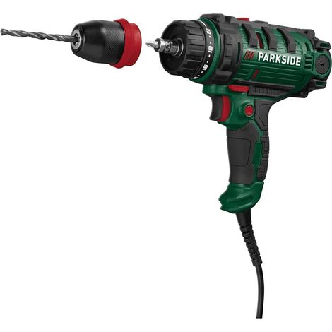 PARKSIDE Potente trapano elettrico a 2 velocità PNS 300 B3 Robusto e durevole con 22 livelli + livello di foratura fino a 1600 giri al minuto, caratteristiche di impugnatura morbida antiscivolo (1/5)