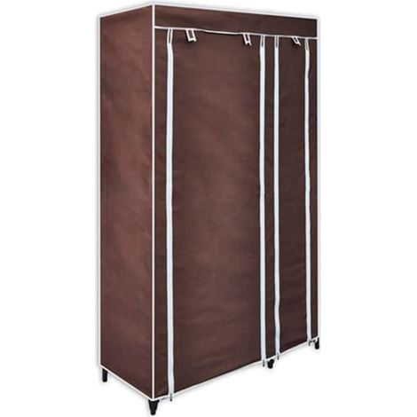 Maison Exclusive - Armadio Guardaroba in Tessuto 2 pz Marrone (1/5)