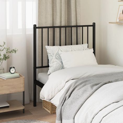 Tête de lit de remplacement métal noir 75 cm vidaXL (1/5)