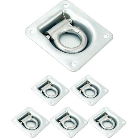 Pack de 6 Anneaux d'arrimage pour remorque,Auge d'arrimage,Accessoires de remorque,Fixation pour Le Transport de Marchandises (1/5)