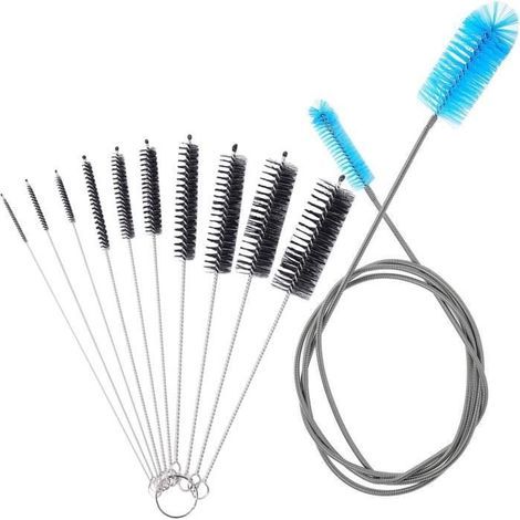 Brosse de nettoyage - Non spécifié - 11pcs - Acier inoxydable et nylon - Flexible - 155CM (1/4)